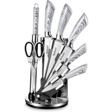 Velaze 8-teiliges Küchenmesser Set mit Messerblock, Extra