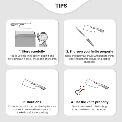 Velaze 8-teiliges Küchenmesser Set mit Messerblock, Extra