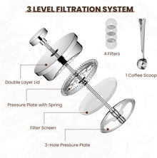 Velaze French Press Kaffeebereiter Edelstahl 350ML 2-3