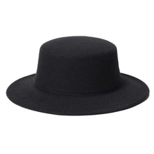 Schwarzer Fedora Hut Damen & Herren – Klassischer Wollmischgewebe Hut