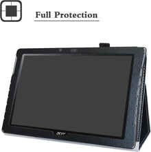 Schwarze PU-Leder Hülle mit Standfunktion für Acer Iconia