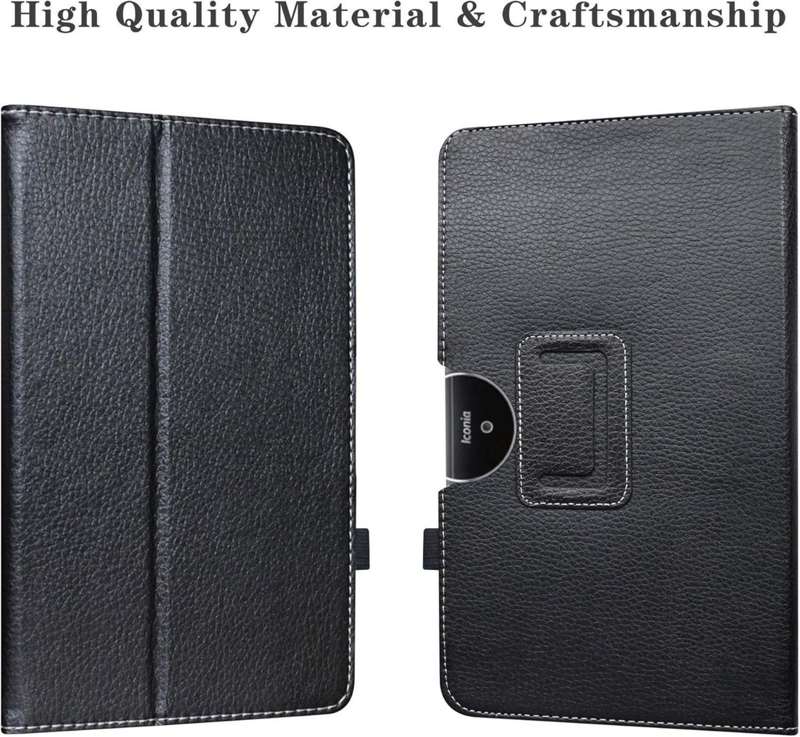 Schwarze PU-Leder Hülle mit Ständer für Acer Iconia One 10 B3-A40
