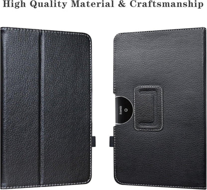 Schwarze PU-Leder Hülle mit Ständer für Acer Iconia One 10 B3-A40