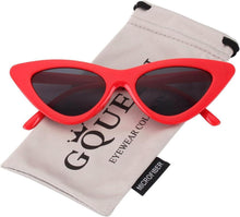 GQUEEN Vintage Katzenauge Sonnenbrille Damen UV400 Cateye 90er Retro
