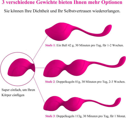 Liebeskugeln Silikon 3er Set Beckenbodentraining Frauen