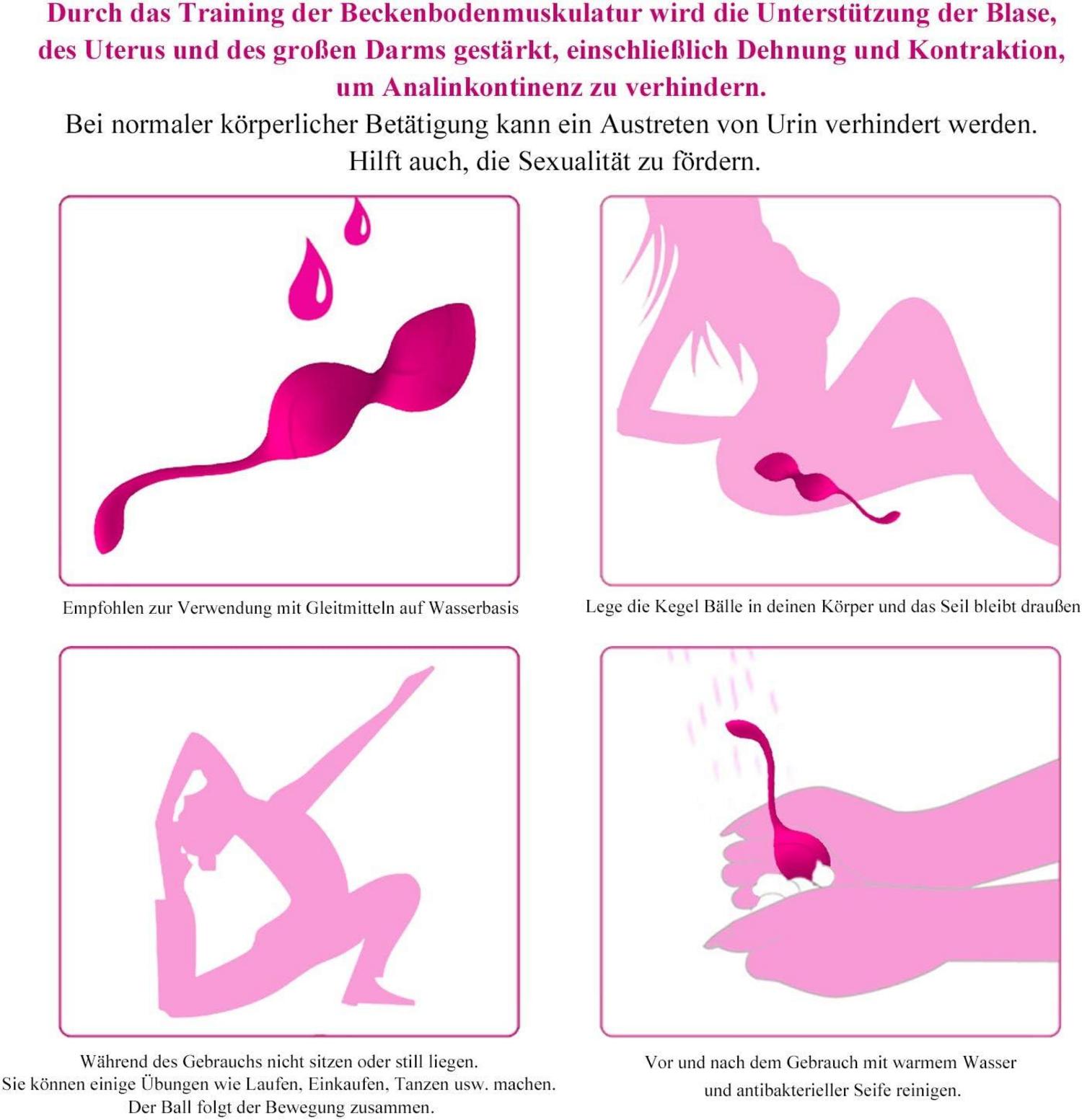 Allmay Liebeskugeln Beckenbodentraining 3er Set Silikon Balls