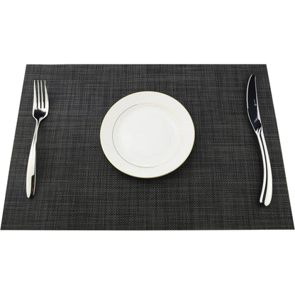 KOKAKO Platzsets(4er Set) PVC Dunkel Grau Rutschfest