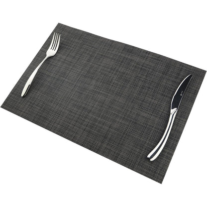 KOKAKO Platzsets(4er Set) PVC Dunkel Grau Rutschfest