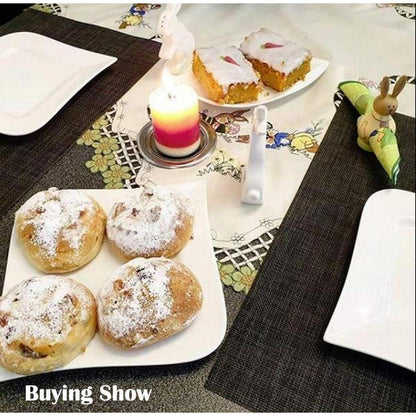 KOKAKO Platzsets(4er Set) PVC Dunkel Grau Rutschfest