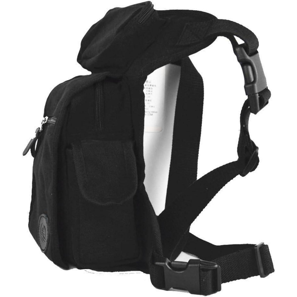 Motorrad Beinbeutel Canvas Reitertasche Hüfttasche Schwarz