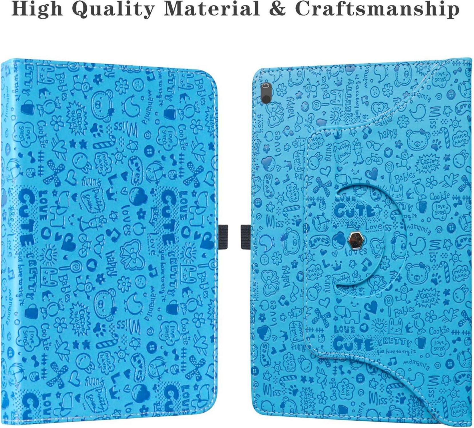 LiuShan Tab4 10 Hülle 360° Drehbar Standfunktion Schöne Muster Blau