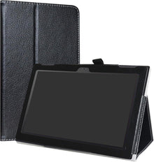 Schwarze Lenovo Tab4 10 Hülle mit Ständer & Handschlaufe