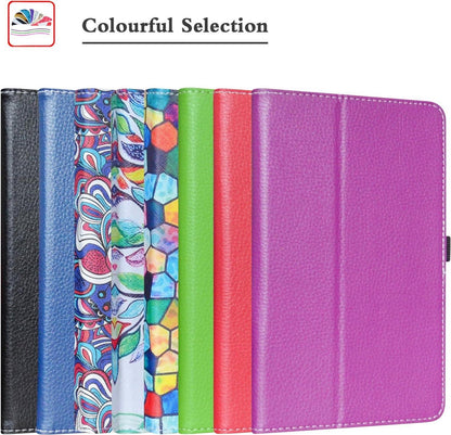 Tab4 10 Hülle Schwarz PU Leder Tasche mit Ständer