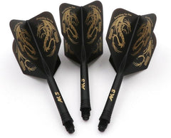 Personalisierte Schwarze Dart-Flights 3er-Set S/M/L