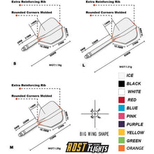 Personalisierte Dart Schäfte & Flights Set – Schwarz M