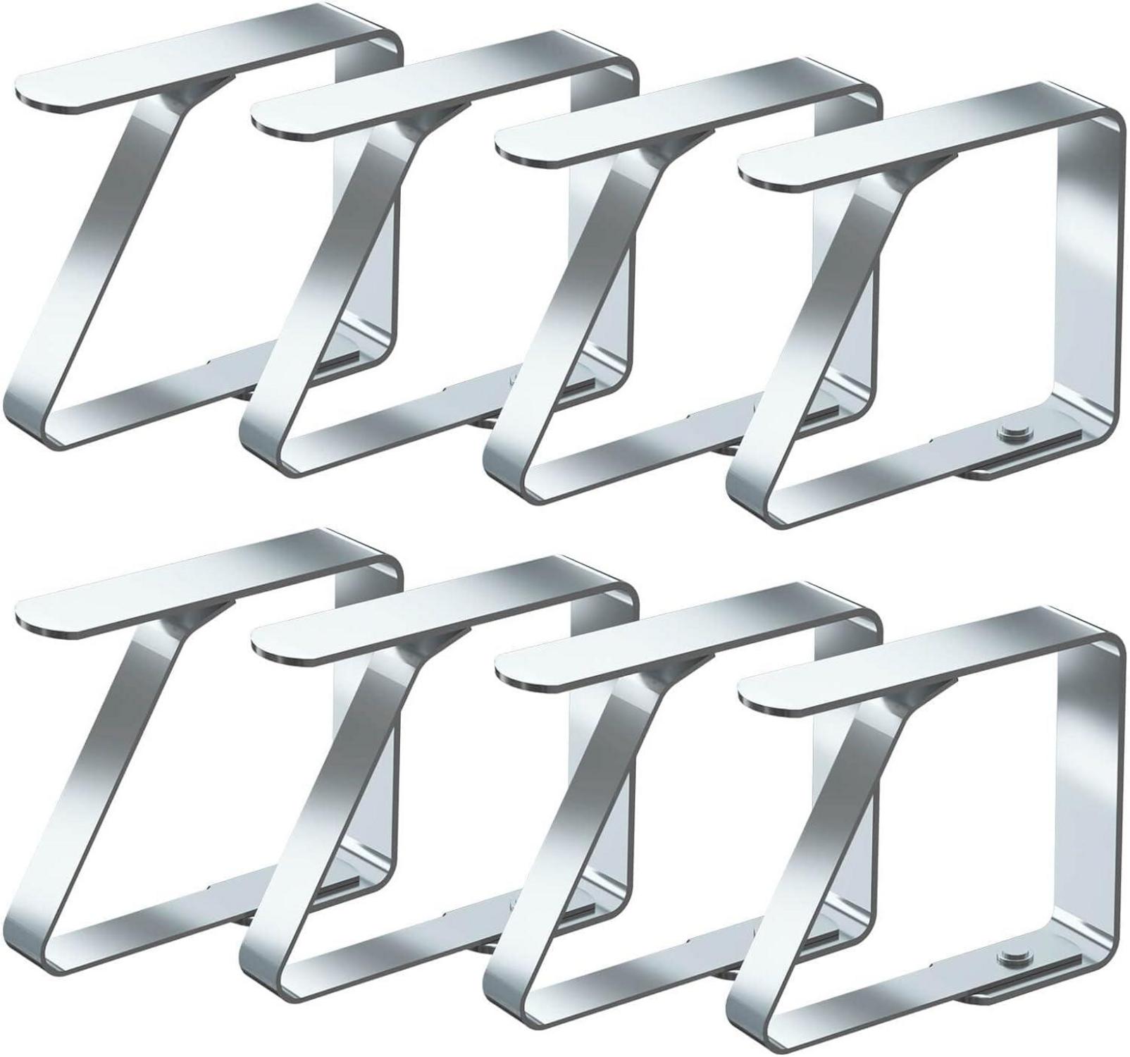 Tischtuchklammern Edelstahl Tischdecke Clips Silber 8 Stück