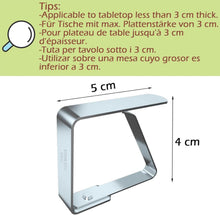 Tischtuchklammern 8 Stück Edelstahl Silber Tischdecken Clips