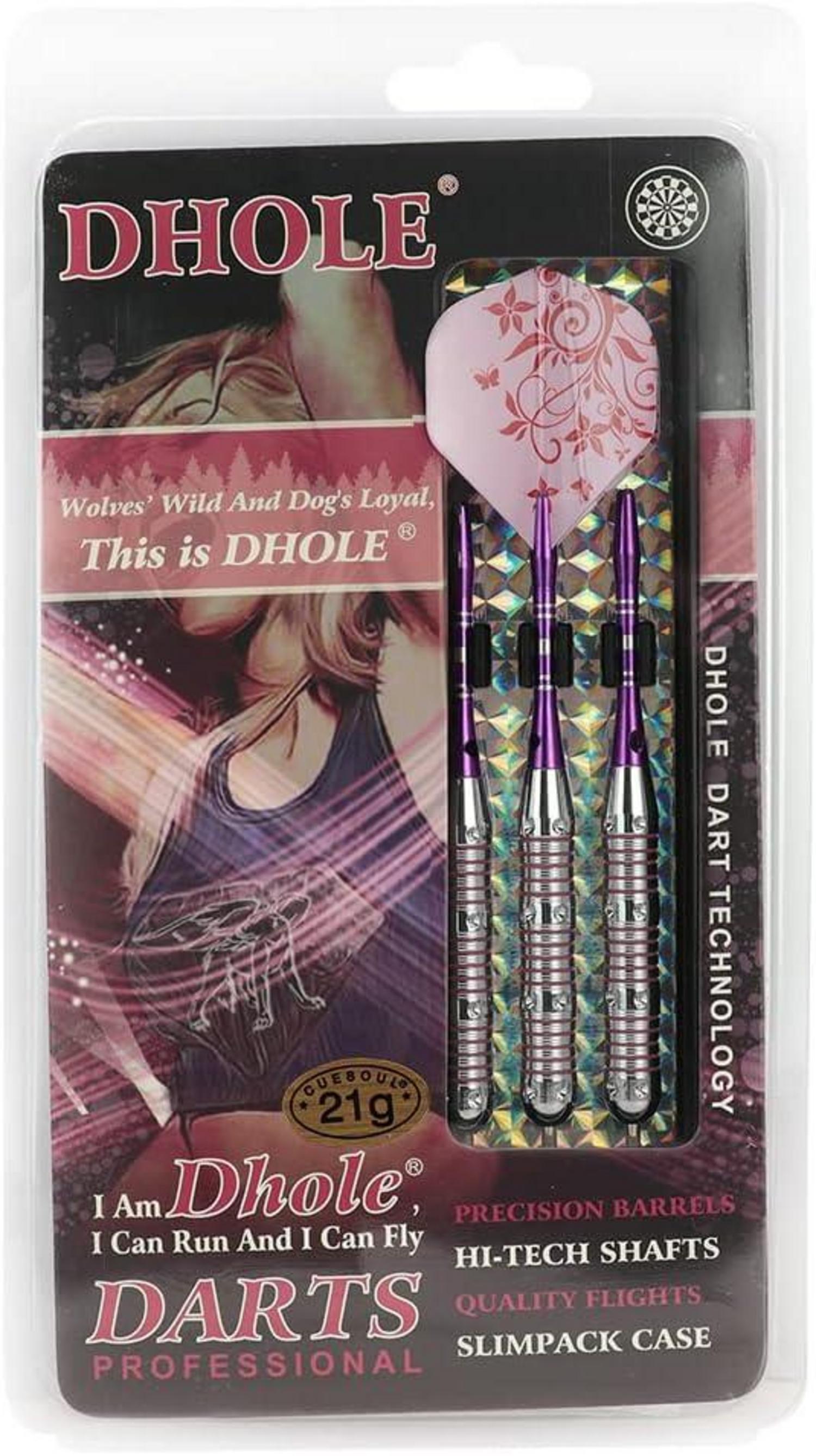 CUESOUL Pink Ladies Steel Tip Darts 21g with Slim Case