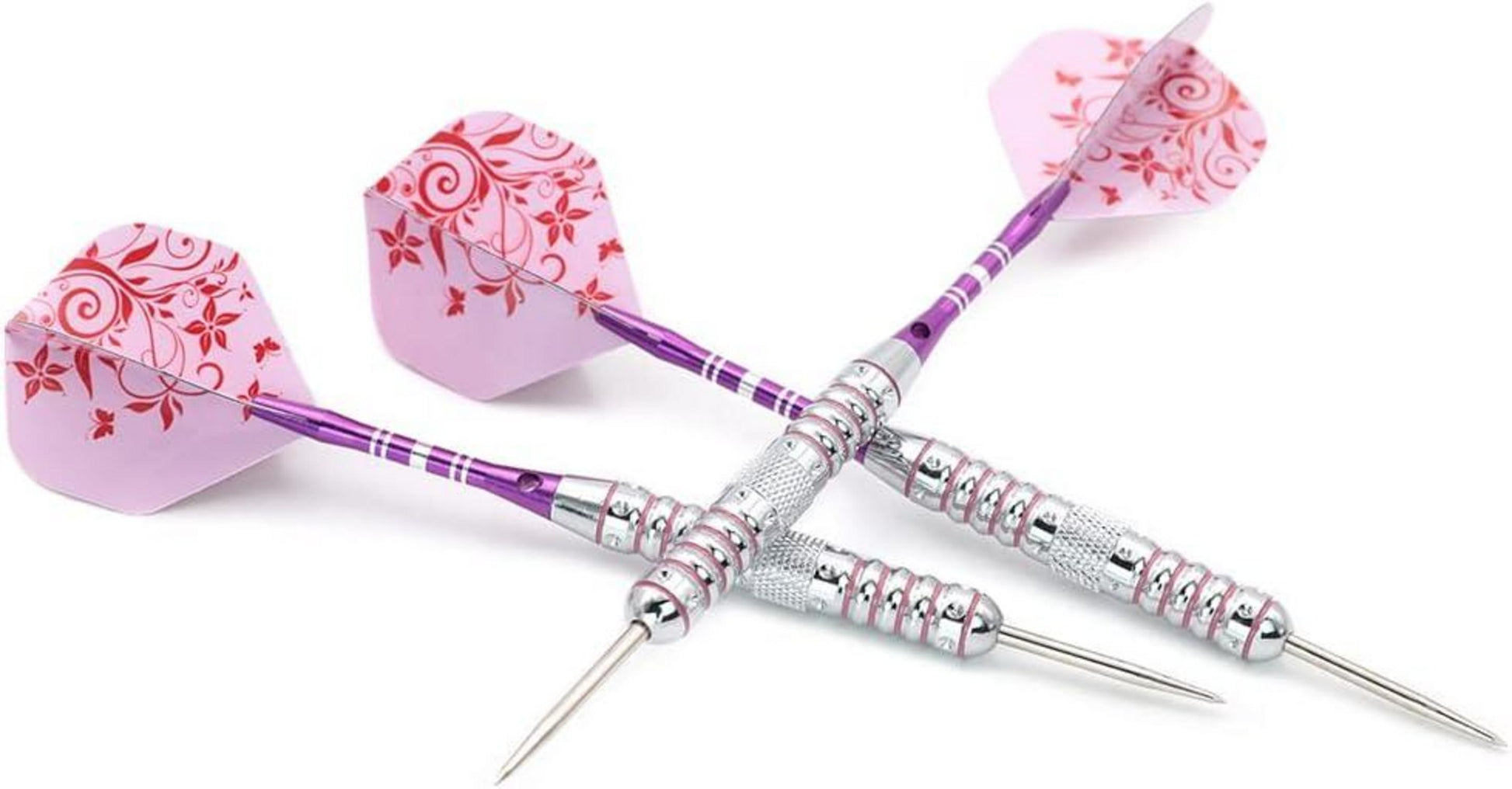 CUESOUL Pink Steel Tip Darts with Aluminum Shafts 23g