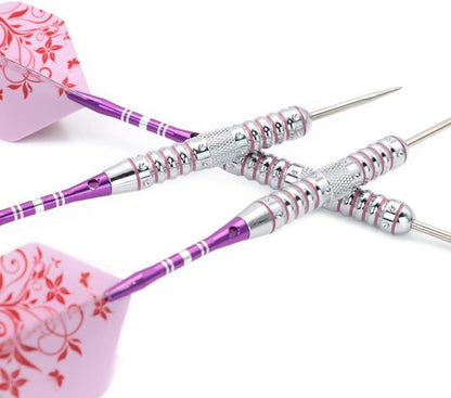 Pink Ladies 23g Steel Tip Darts Aluminium Shafts & Flights Kit