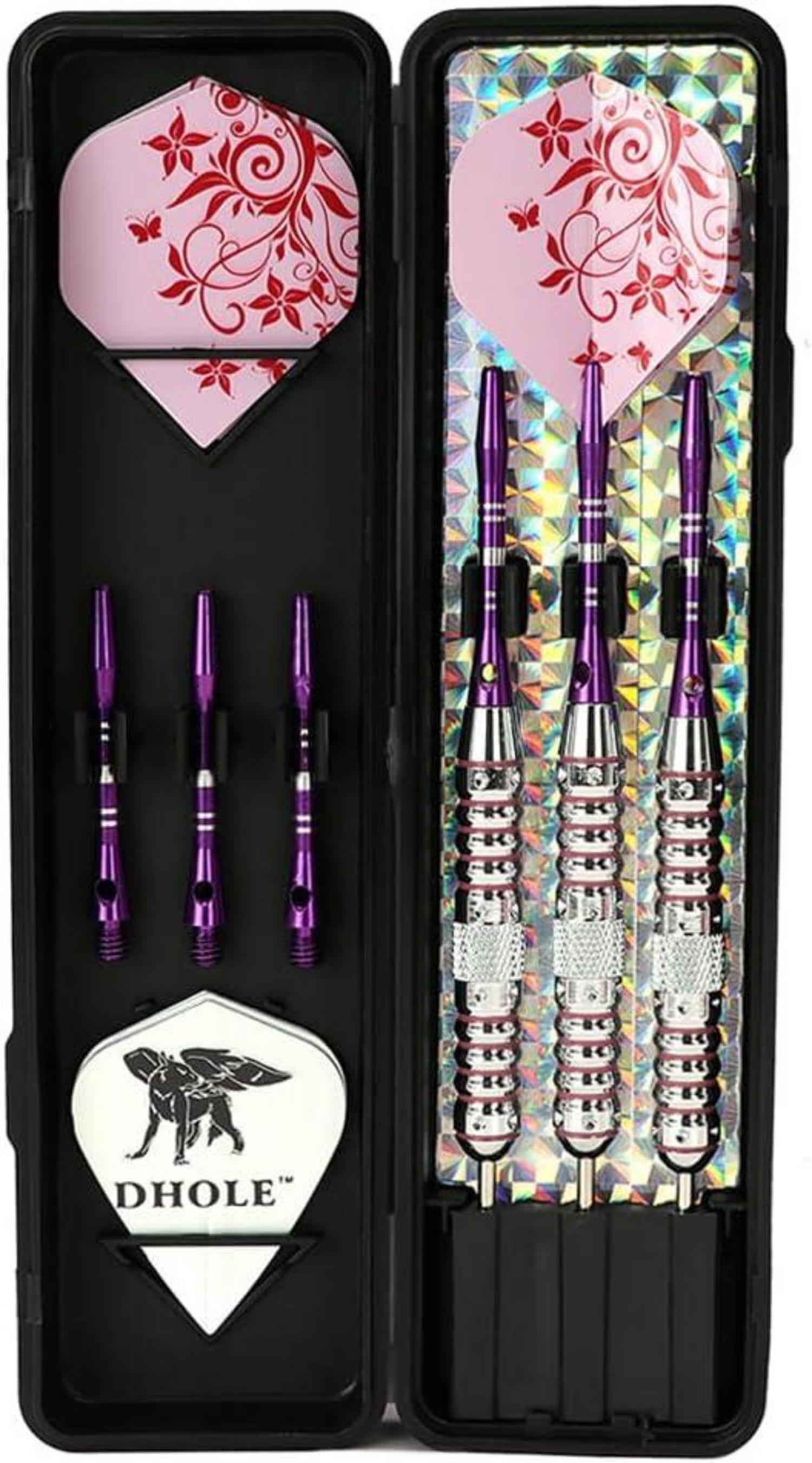 Pink Ladies Steel Dartpfeile 21/23g Steel Tip Darts 2 Sets Aluminium