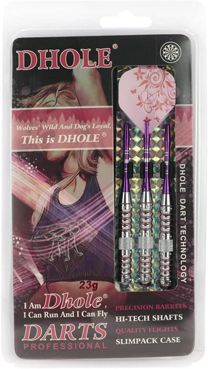 Pink Ladies Steel Tip Darts 21/23g 2 Sets Flights Aluminum Shafts 23g