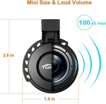 Toptrek Elektrische Fahrradklingel USB Wiederaufladbar 100db Wasserdicht Bell IP65 Schwarz