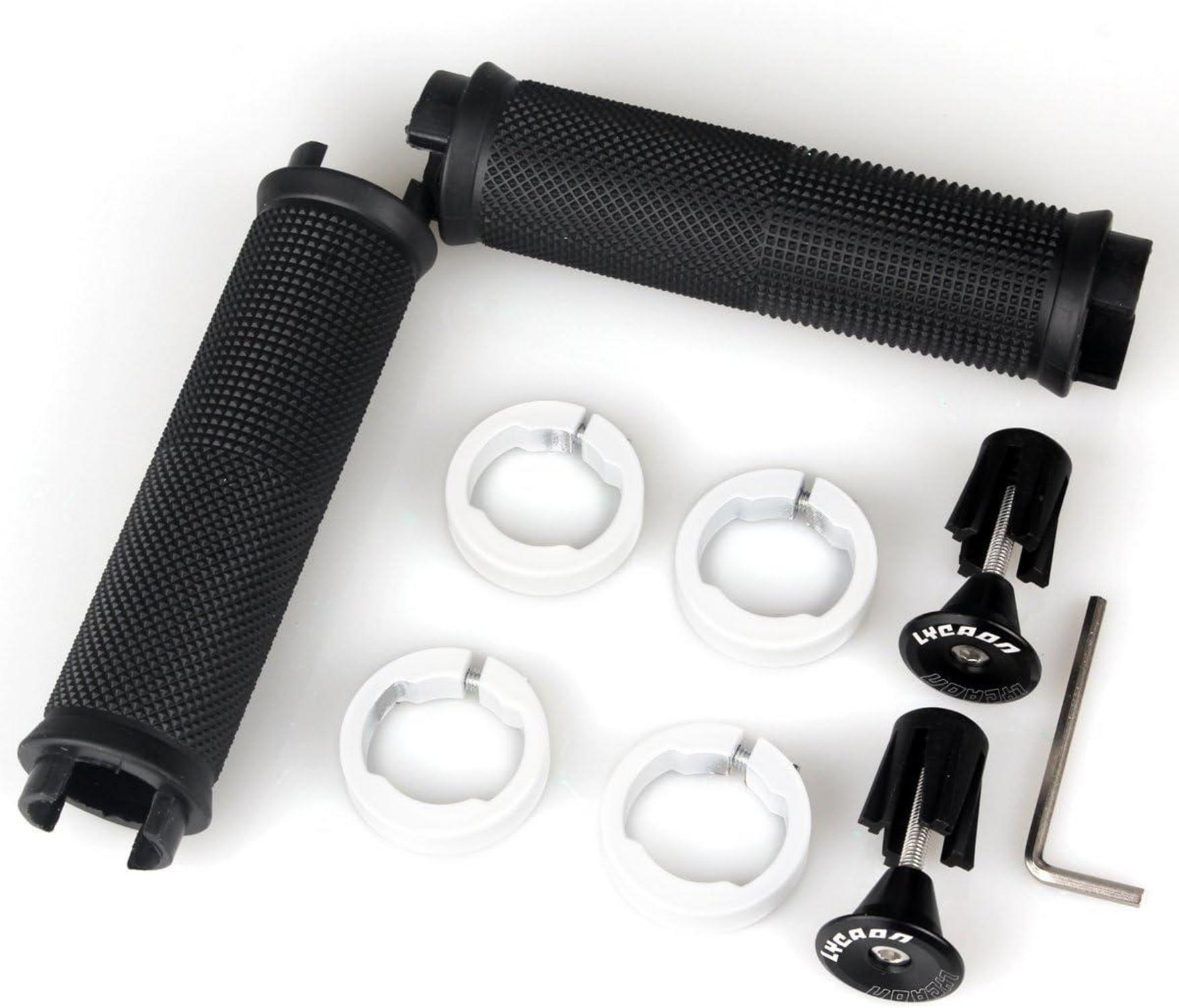 LYCAON Fahrrad Lenker Griffe rutschfest Gummi Aluminium Lock