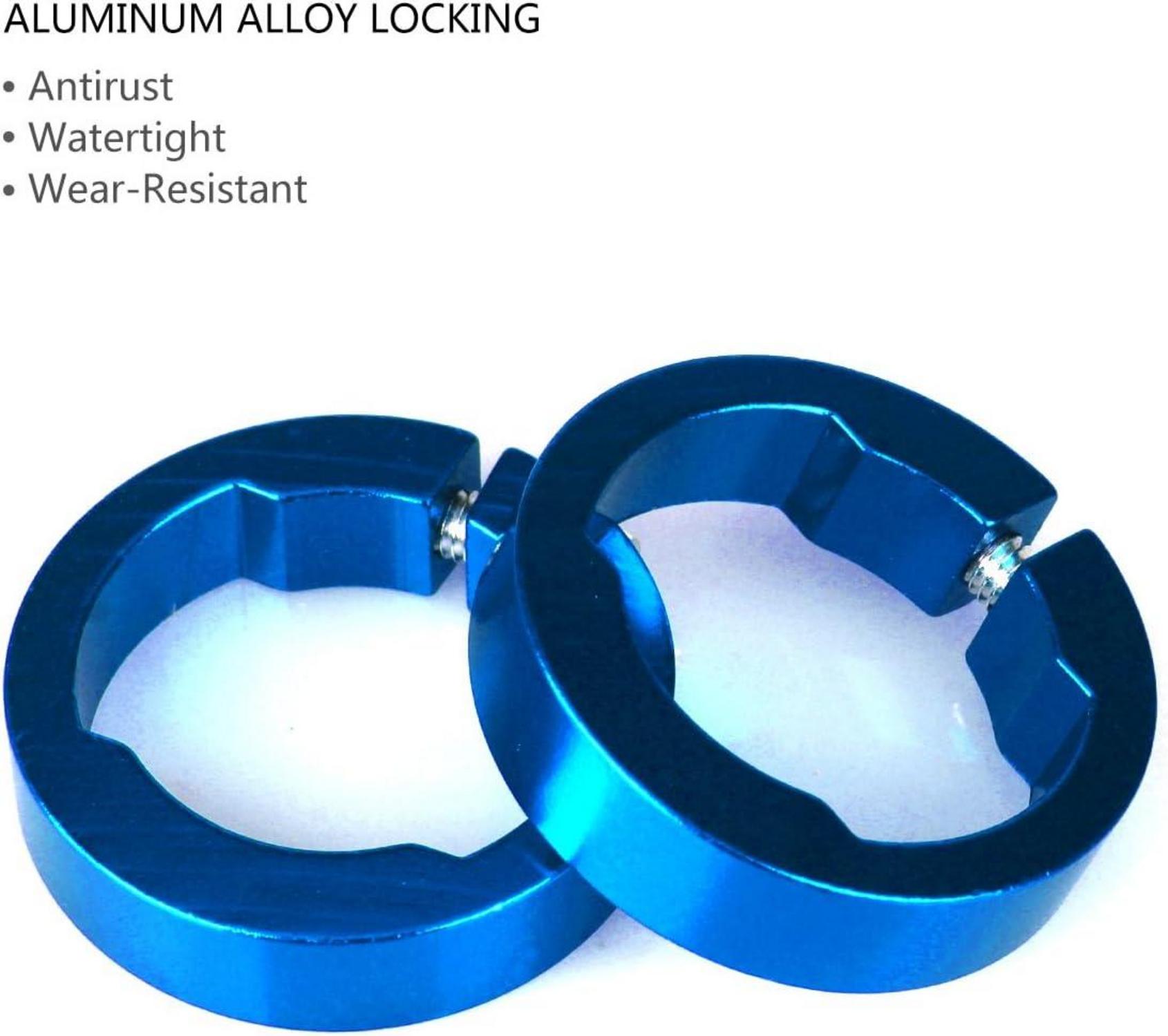 Fahrrad Lenker Griffe Gummi rutschfest Aluminium Lock Blau