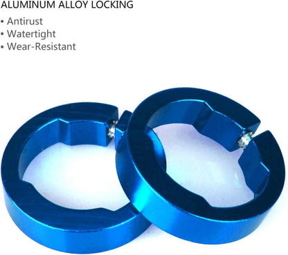 Fahrrad Lenker Griffe Gummi rutschfest Aluminium Lock Blau