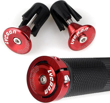 Fahrradgriffe Gummi rutschfest Aluminium Lock Rot 132mm