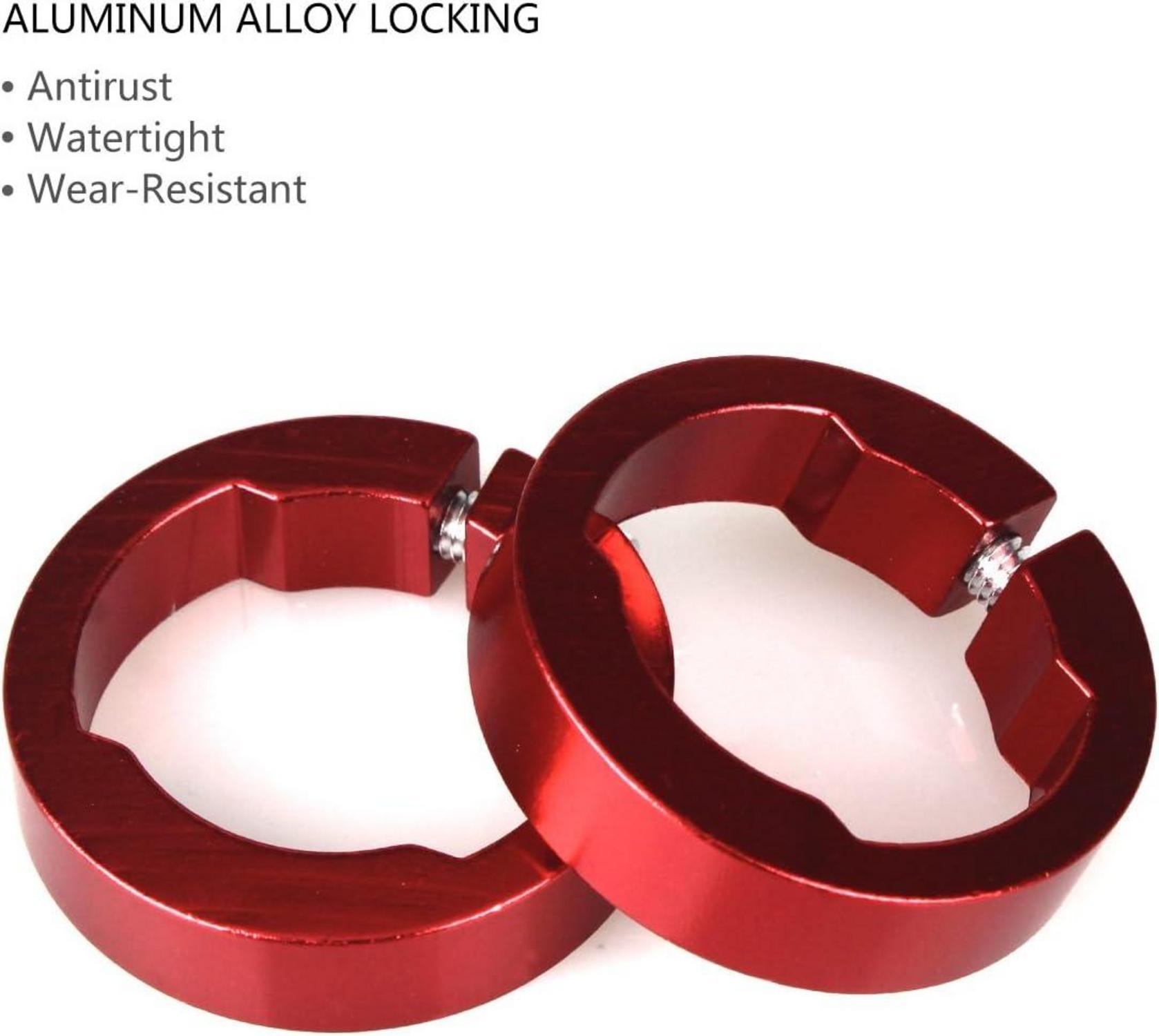 Fahrrad Lenker Griffe rutschfestes Gummi Aluminium Lock Rot
