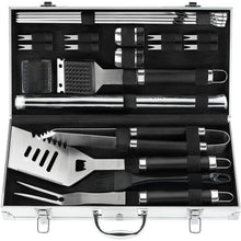 Grillbesteck Set 21 Teilig im Koffer Geschenke für Männer