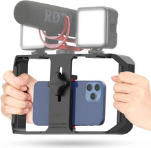 Smartphone Video Rig mit Stabilisator, 3 Cold Shoe Mounts