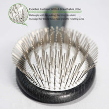 Antistatische Paddle Detangler Haarbürste mit Metallborsten