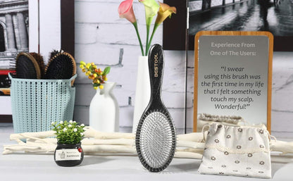 BESTOOL Antistatische Paddle Haarbürste für Locken & lange Haare