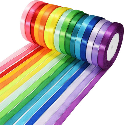 Satinband Geschenkband Bänder Basteln 16 Farben 22m 10mm