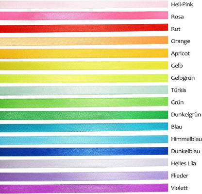 Satinband Geschenkband Bänder Basteln 16 Farben 22m 10mm
