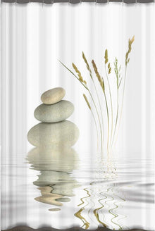 Digitaldruck Duschvorhang 120x200cm Wellness Stone inkl. Ringe