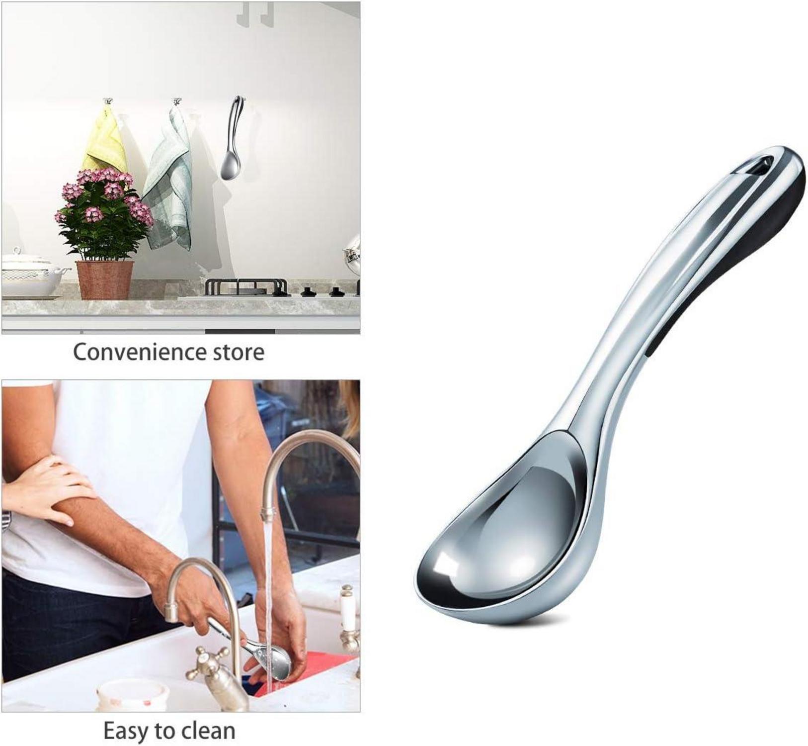 Eisportionierer Eislöffel Zinklegierung Antihaft 19cm 5cm Schwarz