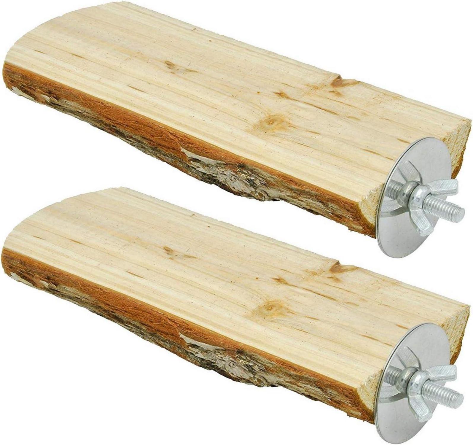 Niteangel Papageienkäfig Sitzstange Holz Plattform Vögel 2er-Packung