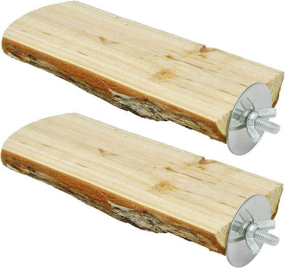 Niteangel Papageienkäfig Sitzstange Holz Plattform Vögel 2er-Packung