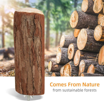 Papageienkäfig Sitzstange aus Holz für Vögel - 2er Pack, Tannenholz, Fußübung und