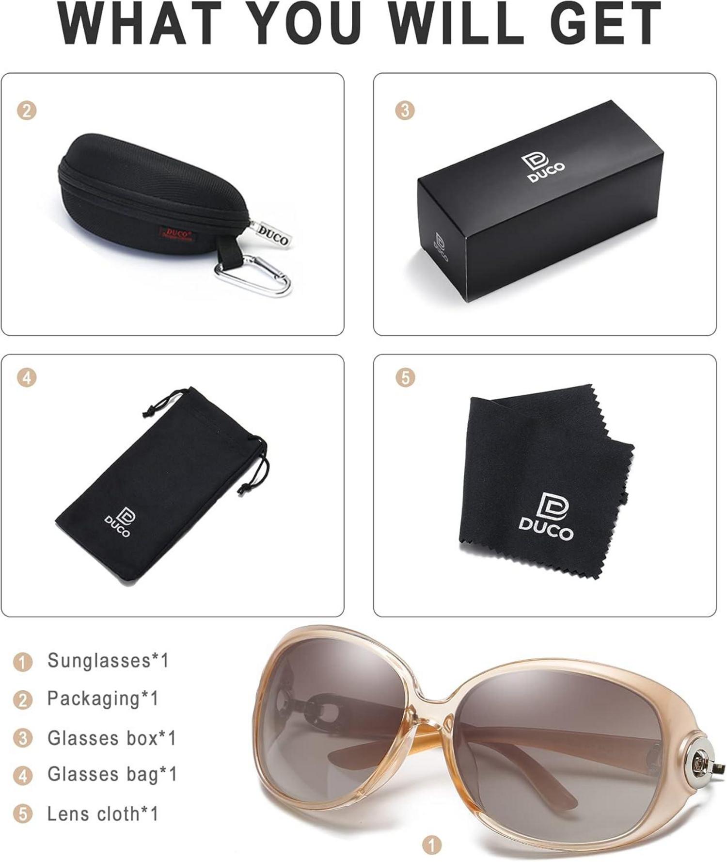 Sonnenbrille Damen Polarisiert Übergroß Mode 100% UV-Schutz