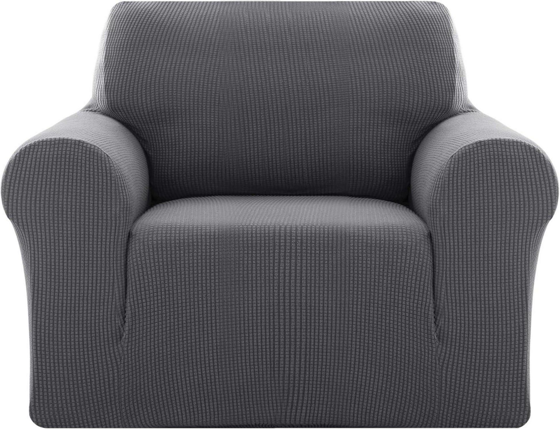 Stretch Jacquard Sofabezug 1-Sitzer Grau 80-120cm