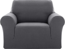 Stretch Jacquard Sofabezug 1-Sitzer Grau 80-120cm