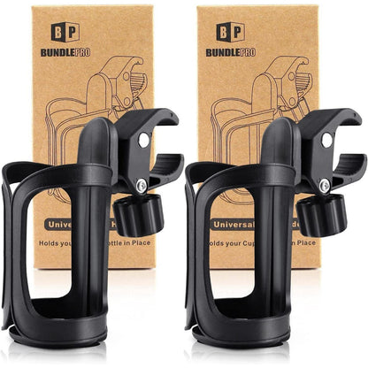 Getränkehalter für Kinderwagen und Fahrrad, 2 Stücke, 360