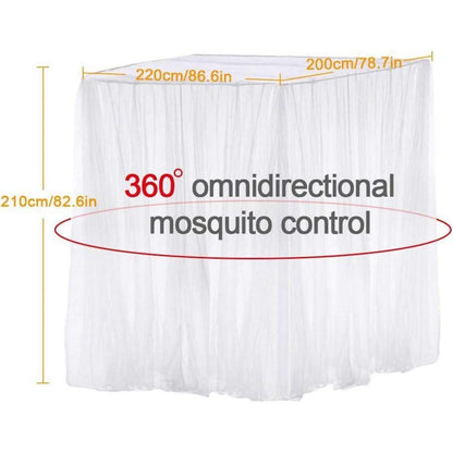 Moskitonetz für Doppel- und Einzelbett 200x220x210cm