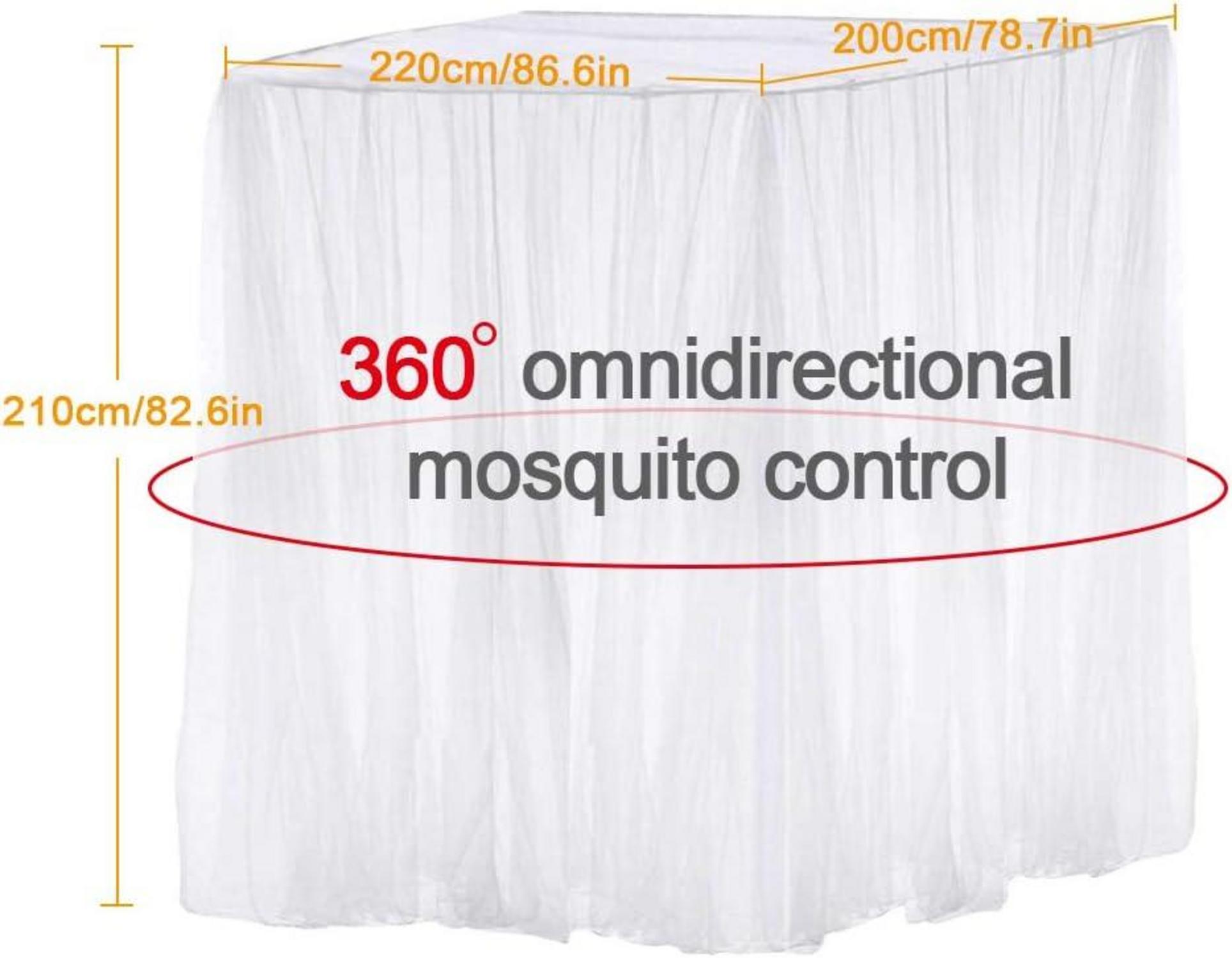 Großes Moskitonetz 200x220x210cm Weiß für Doppel- und Einzelbett