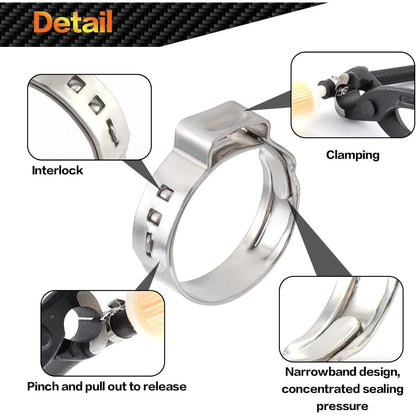 85-teiliges Edelstahl-Schlauchschellen-Set